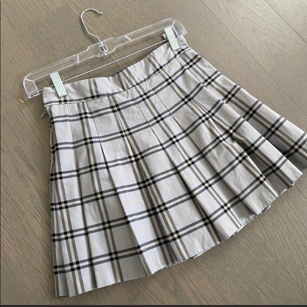 Aritzia plaid mini skirt.